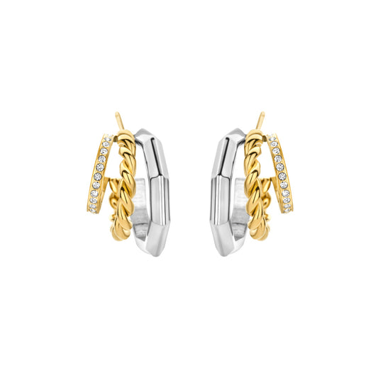 Women Gold & Silver Earring