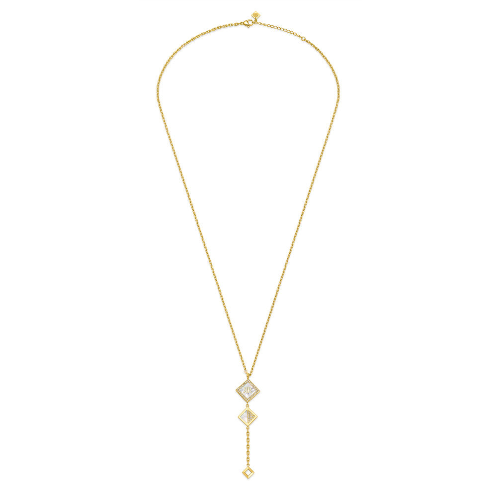 Women Diamante Gold Necklace