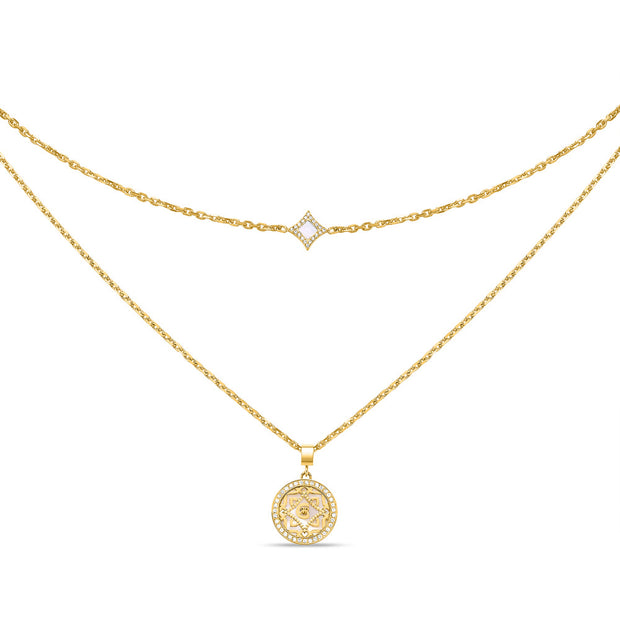 قلادة سيلفيا الذهبية للنساء