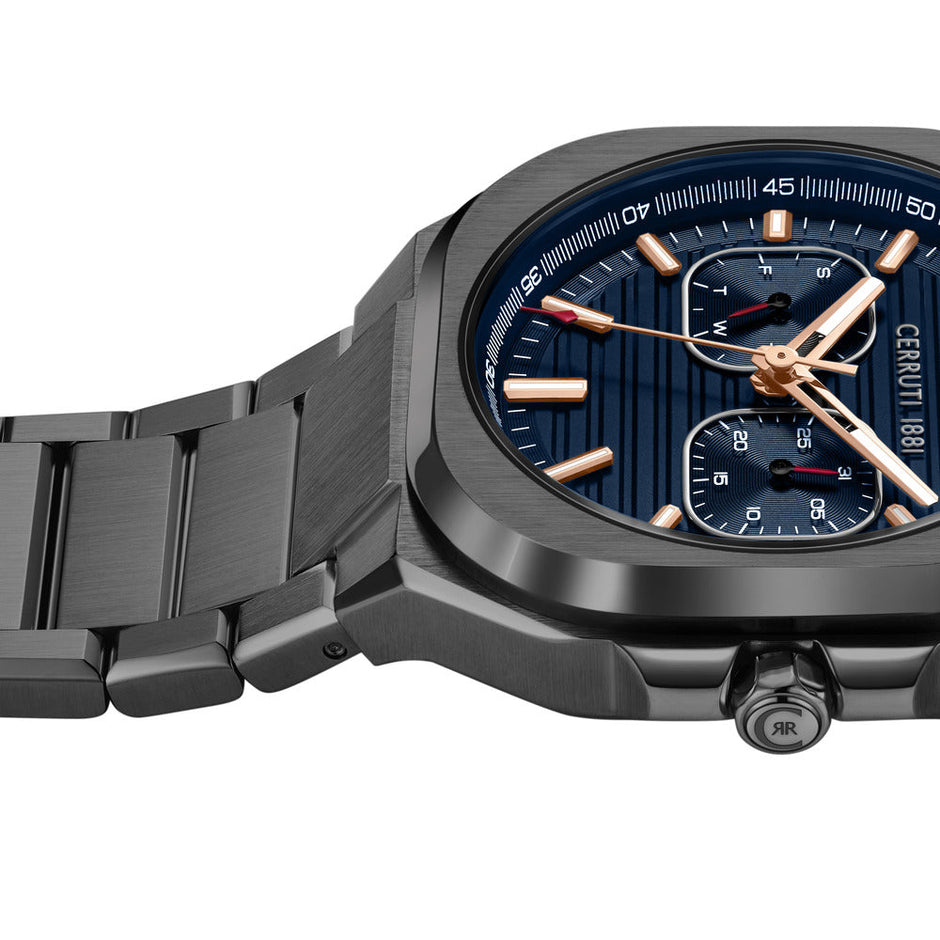 ساعة ليدري زرقاء للرجال