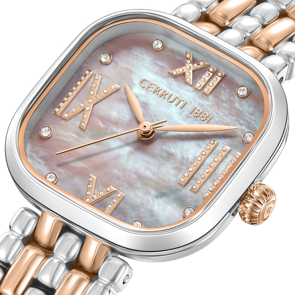 Women Casena Silver/Rose Gold Watch