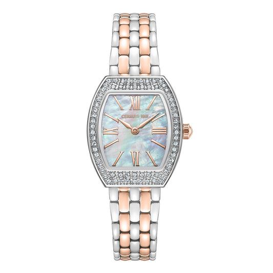 Women Contemporary Silver / Rose Gold Watch