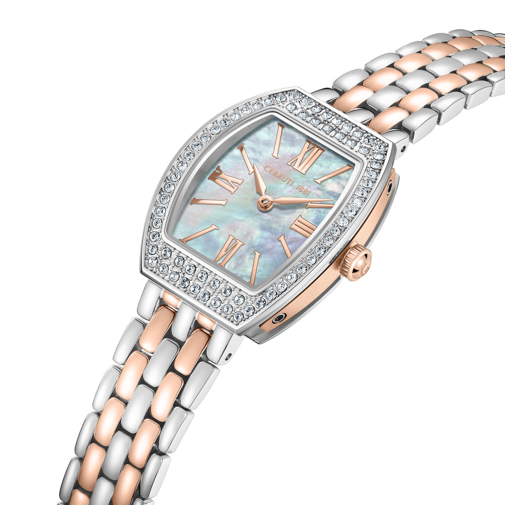 Women Contemporary Silver / Rose Gold Watch