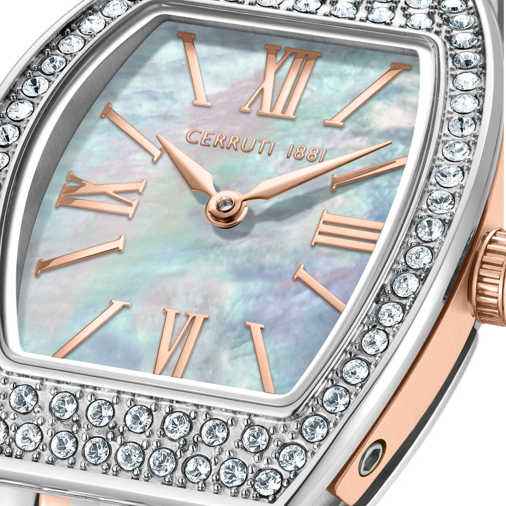 Women Contemporary Silver / Rose Gold Watch