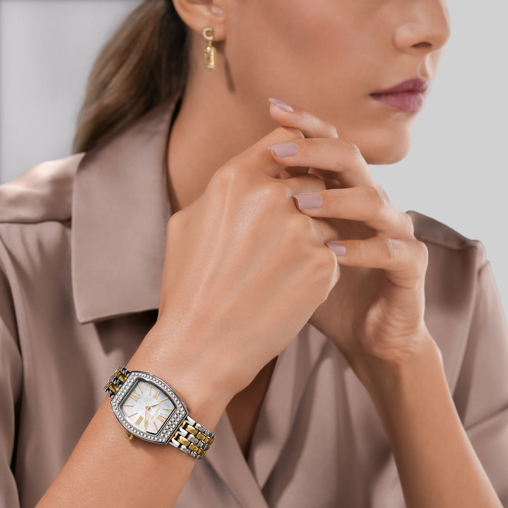 Women Contemporary Silver / Rose Gold Watch