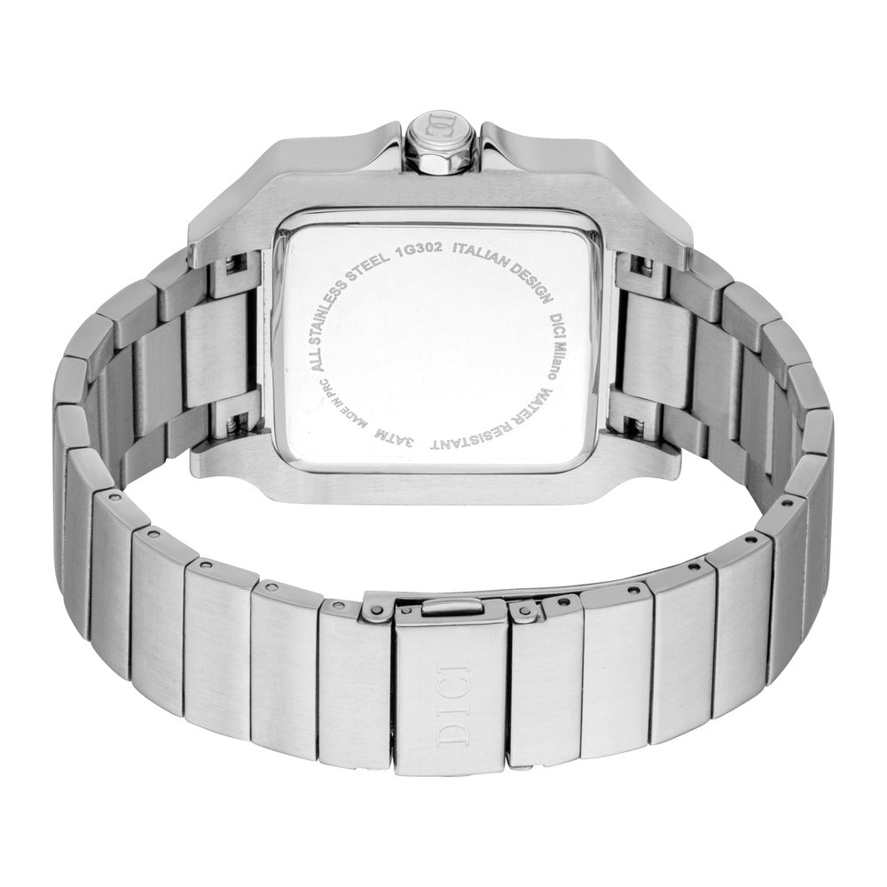 Men Gents Silver Watch