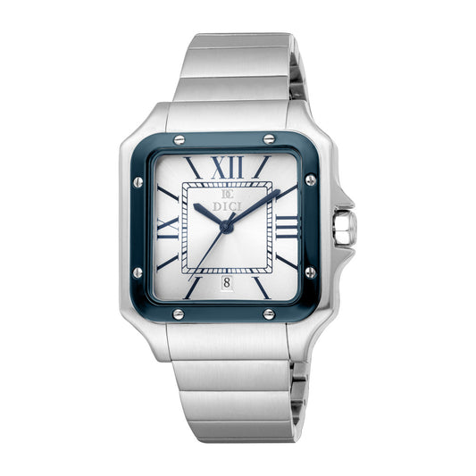 Men Gents Silver Watch