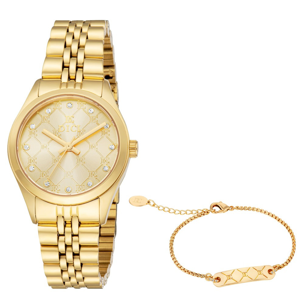 Women Set Champagne 25mm Watch