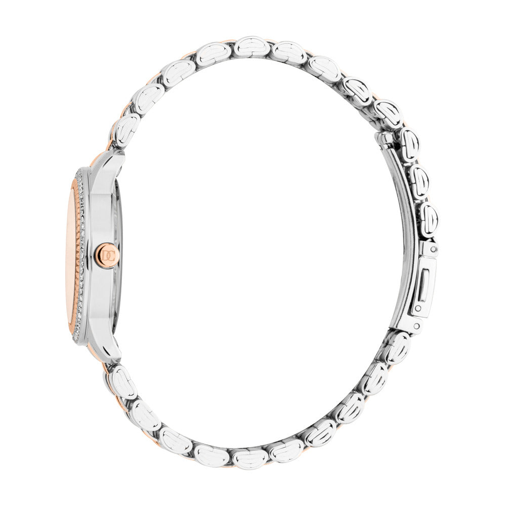 Women Glam Silver/Rose Gold 23mm Watch