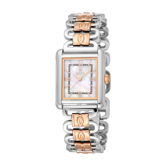 Women Glam Silver/Rose Gold Watch