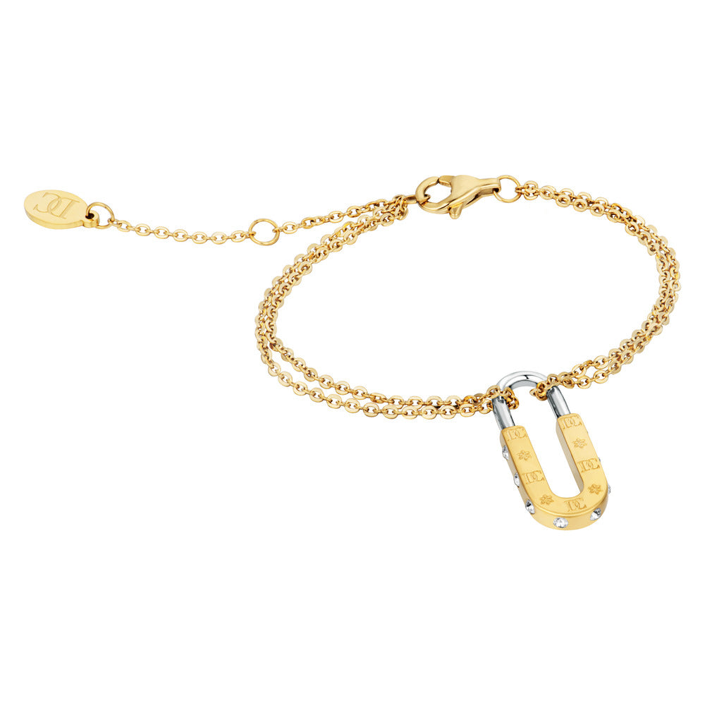 Women Lucchetto Two Tone Bracelet