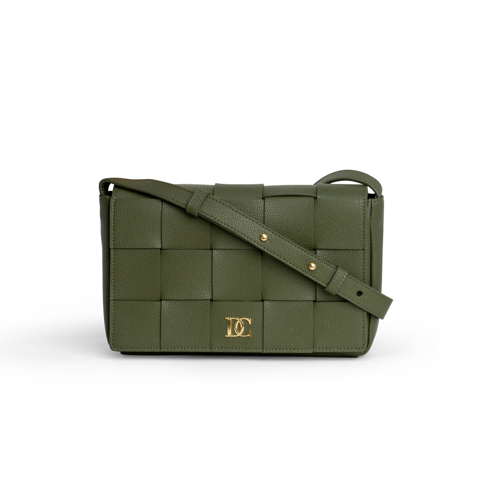 حقيبة يد خضراء نسائية