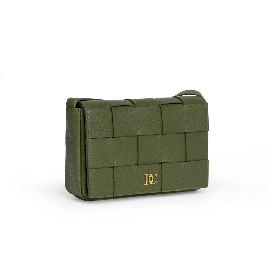 حقيبة يد خضراء نسائية