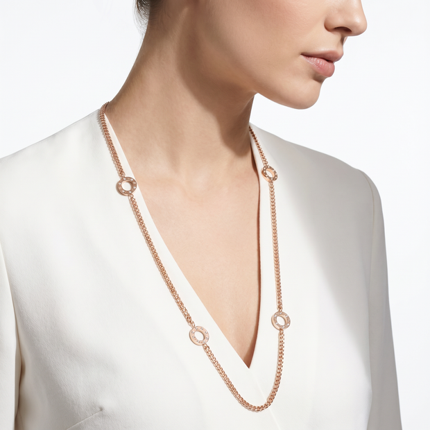 Women Rose Gold Necklace