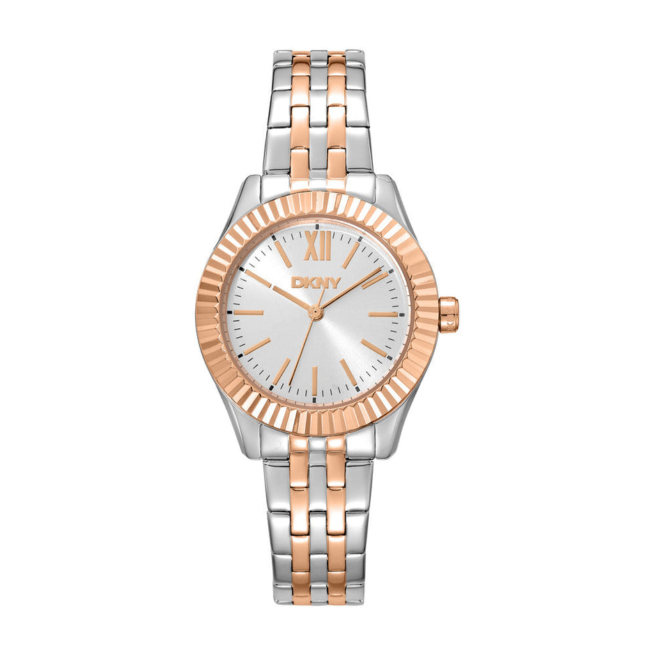 ساعة نسائية ثنائية اللون