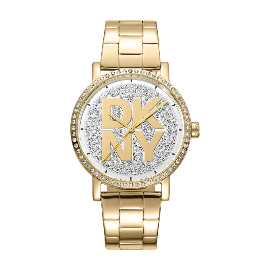 Women Soho Logo Gold Watch