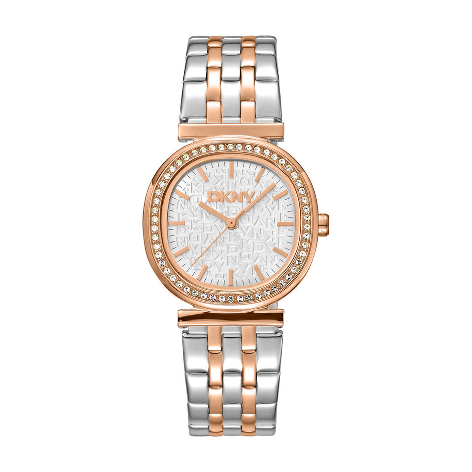 ساعة نسائية ثنائية اللون