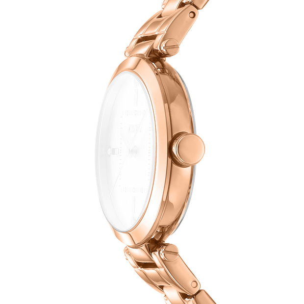 ساعة نسائية باللون الذهبي الوردي 30 مم