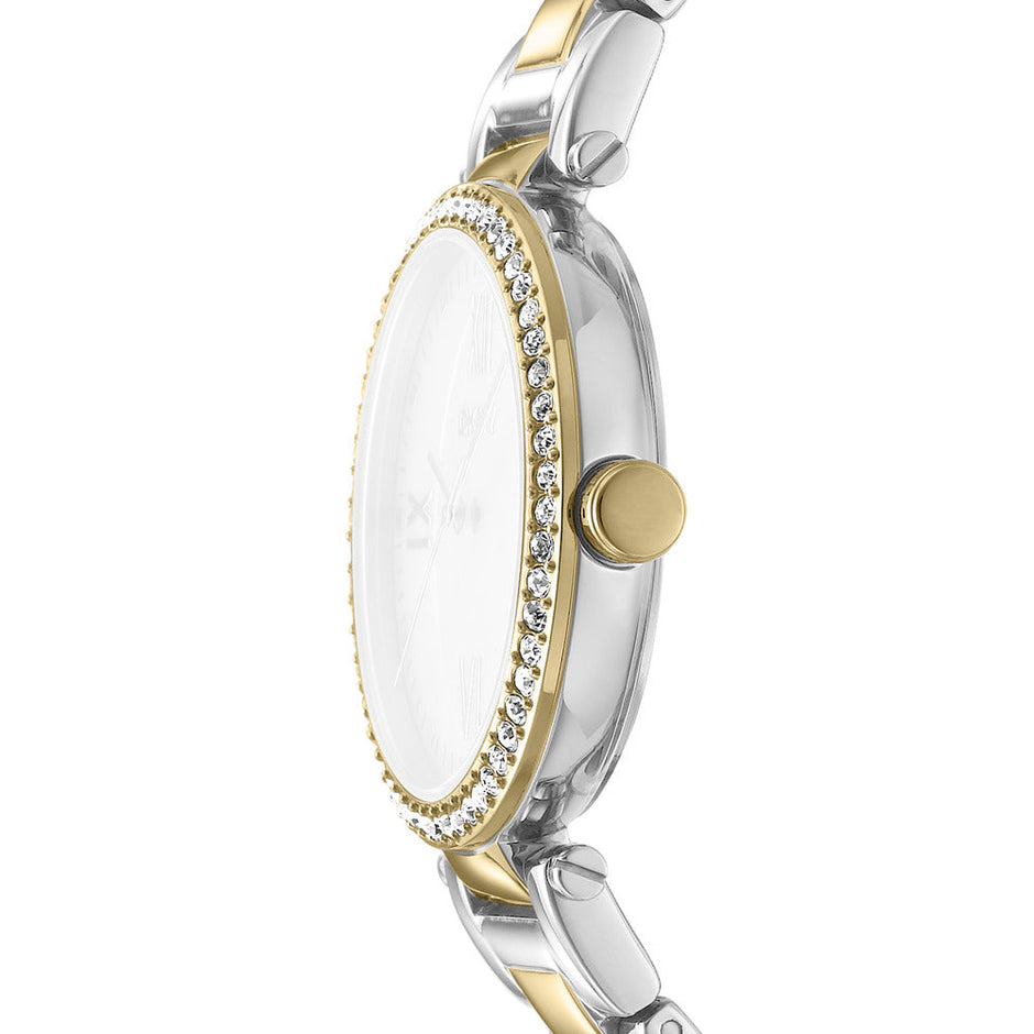 ساعة نسائية ثنائية اللون 