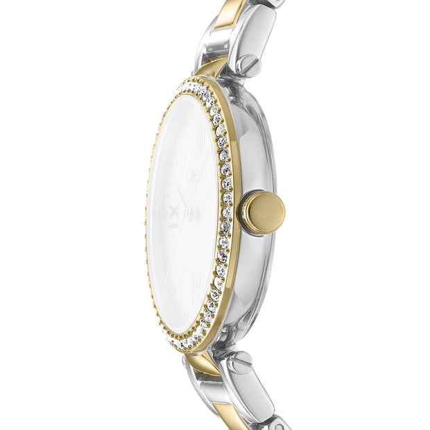 ساعة نسائية ثنائية اللون 