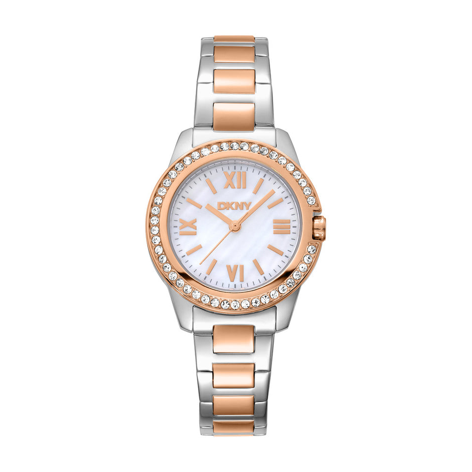 ساعة نسائية ثنائية اللون