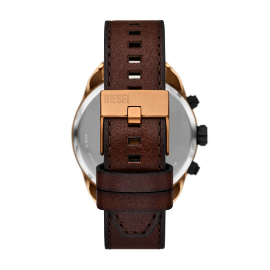 Men Spiked Brown Watch