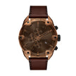 Men Spiked Brown Watch