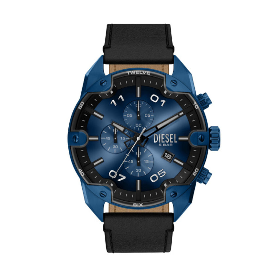 Men Spiked Blue Watch