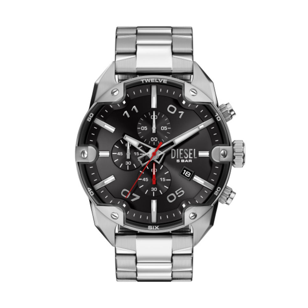 Men Spiked Silver Watch