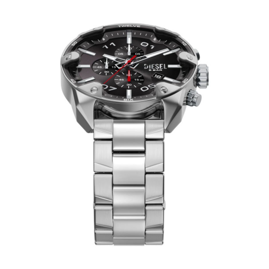 Men Spiked Silver Watch