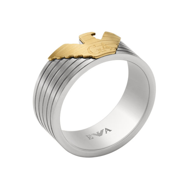 Men Eagle Logo Silver Ring