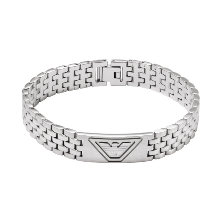 Men Eagle Logo Silver Bracelet