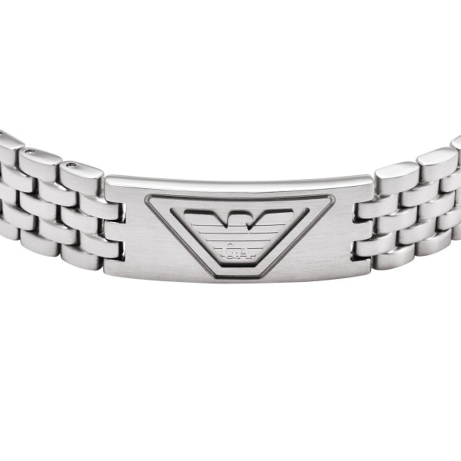 Men Eagle Logo Silver Bracelet