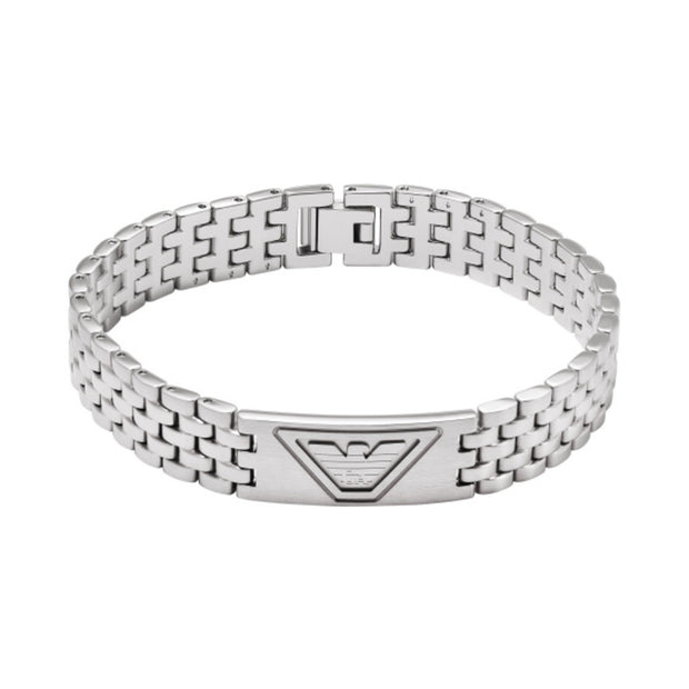 Men Eagle Logo Silver Bracelet