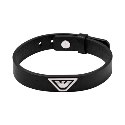 Men Eagle Logo Black Bracelet