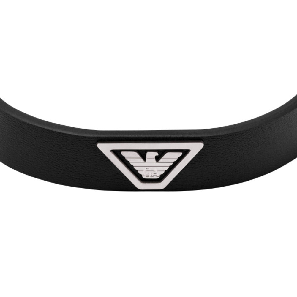 Men Eagle Logo Black Bracelet