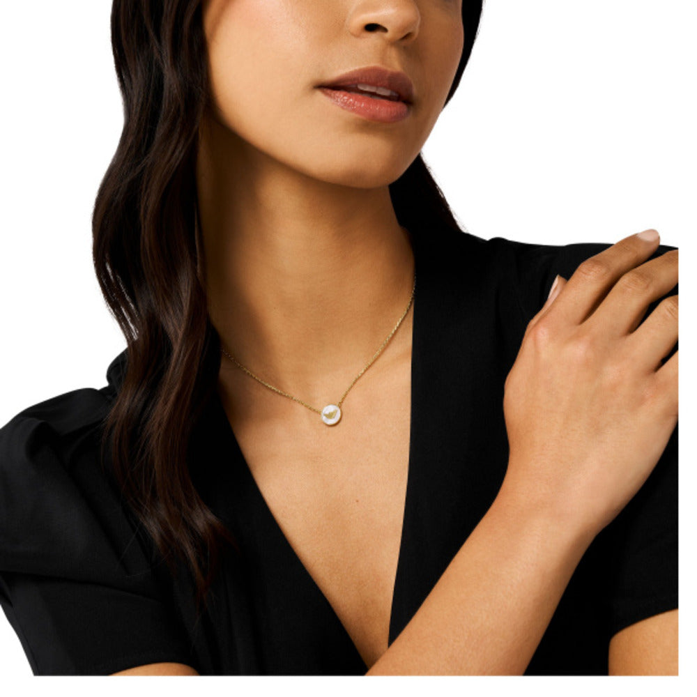 Women Eagle Logo Gold Necklace