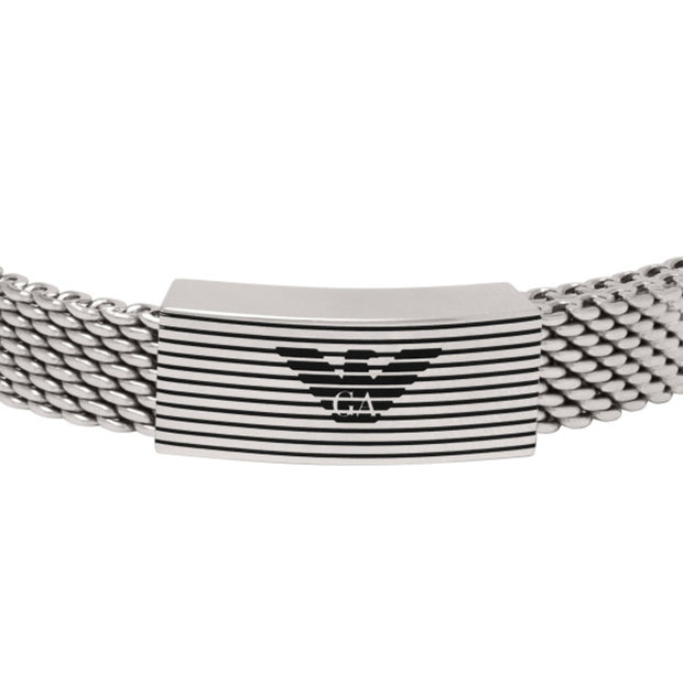 Men Eagle Logo Silver Bracelet