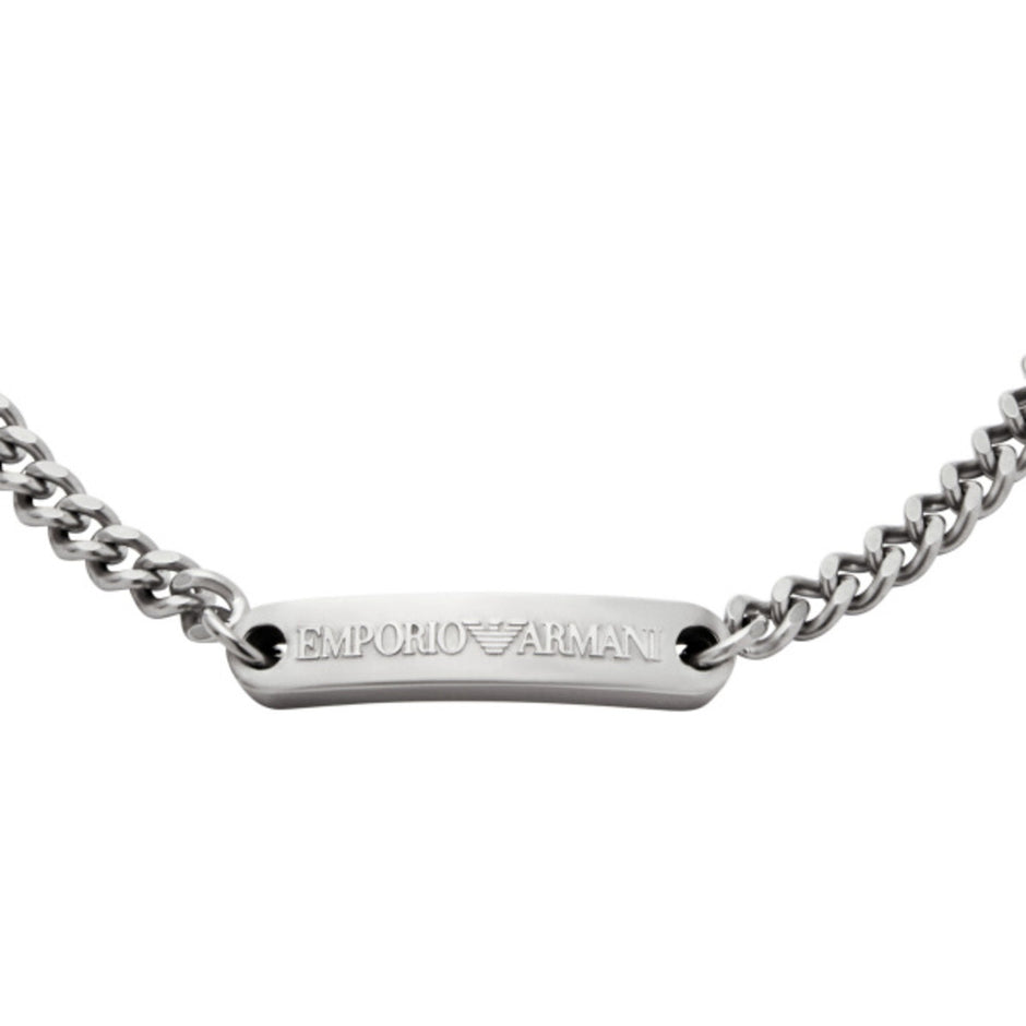 Men Eagle Logo Silver Bracelet
