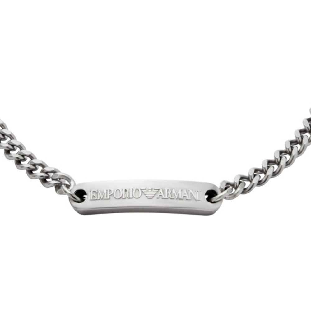Men Eagle Logo Silver Bracelet