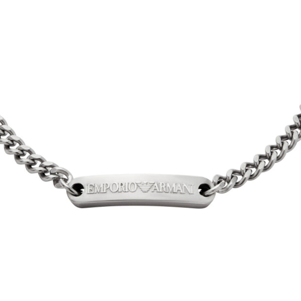 Men Eagle Logo Silver Bracelet