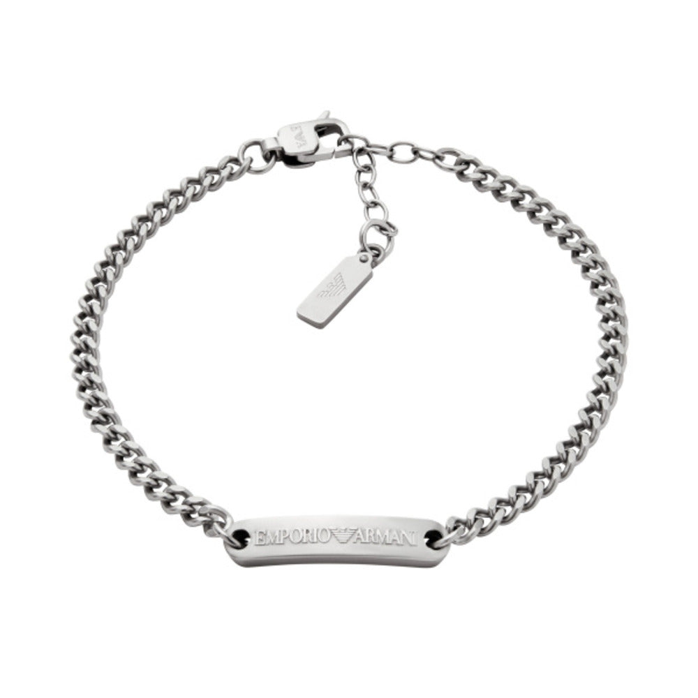 Men Eagle Logo Silver Bracelet
