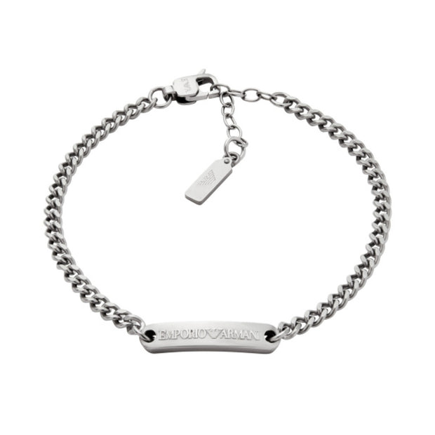 Men Eagle Logo Silver Bracelet