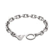 Men Eagle Logo Silver Bracelet