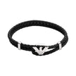 Men Eagle Logo Black Bracelet