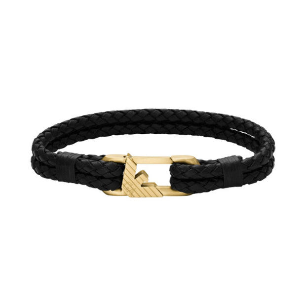Men Eagle Logo Black Bracelet