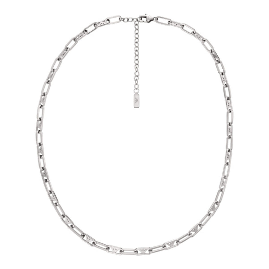 Men Eagle Logo Silver Necklace