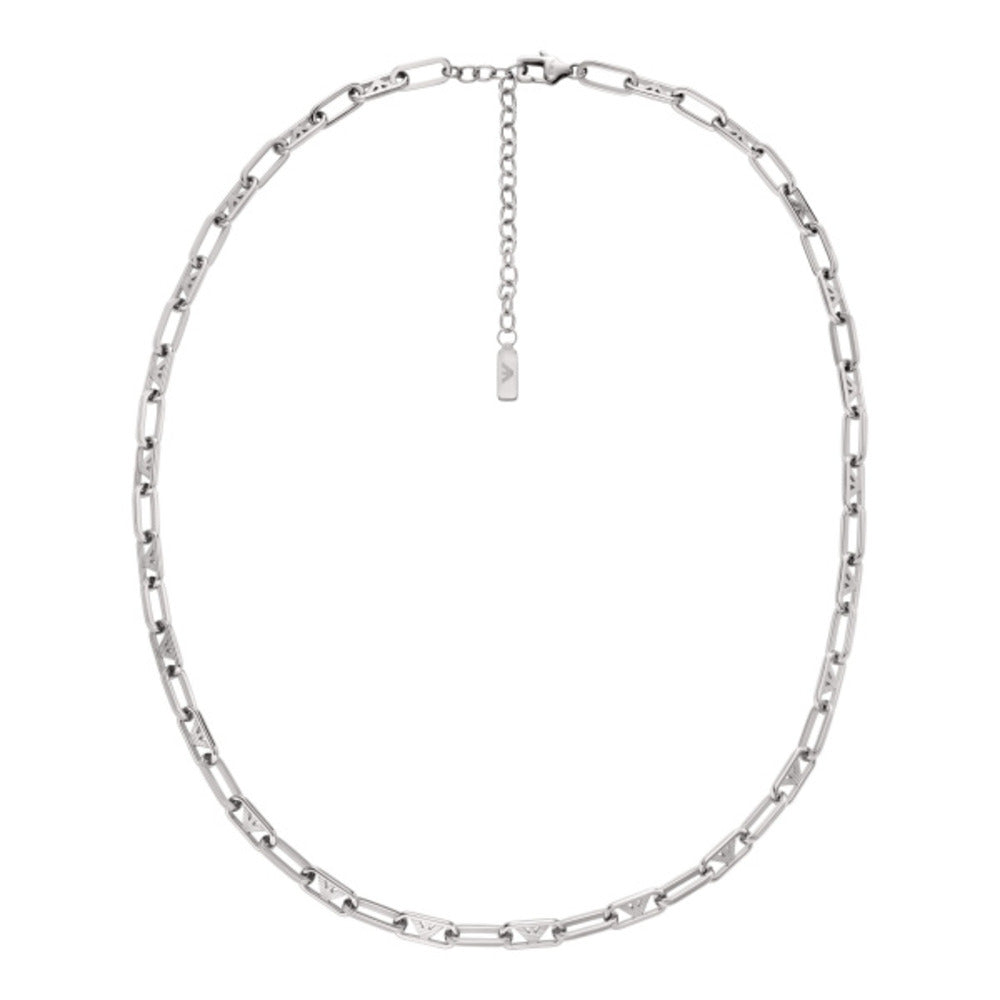 Men Eagle Logo Silver Necklace