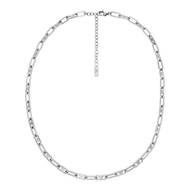 Men Eagle Logo Silver Necklace