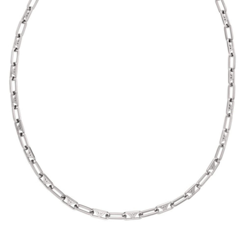 Men Eagle Logo Silver Necklace